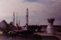 Historic photo of the rocket garden