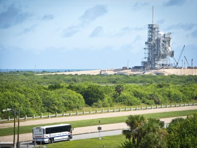 View of the rocket launch pad