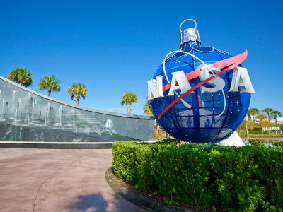 NASA meatball decorated as an ornament for the holidays