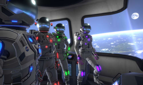 在 Hyperdeck VR 体验中展示太空中的宇航员