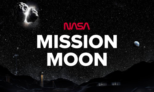NASA MIssion Moon promotional graphic