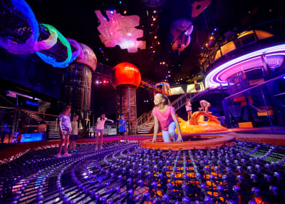 Children playing at the Planet Play attraction