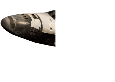 Atlantis space shuttle on display