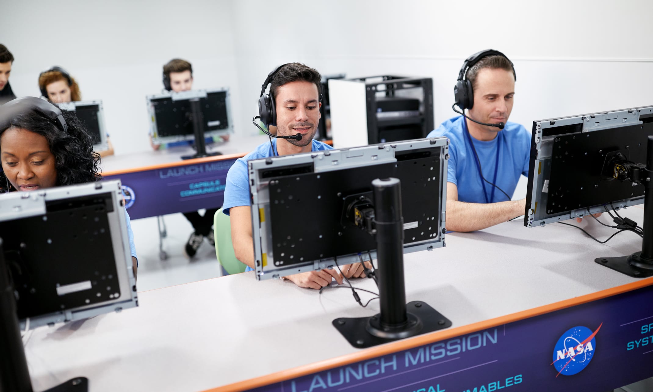 Students working on computers in the ATX center