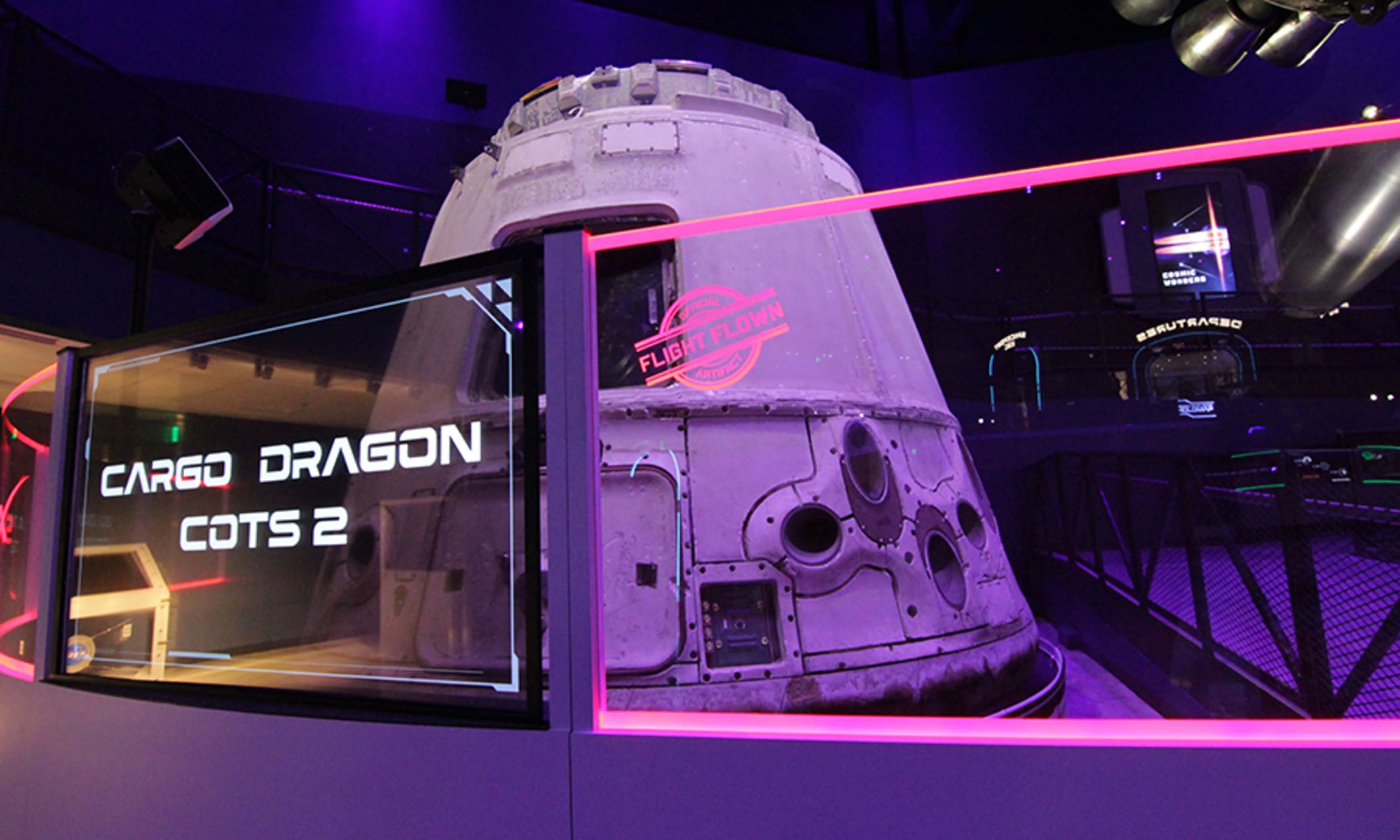 Cargo Dragon on display