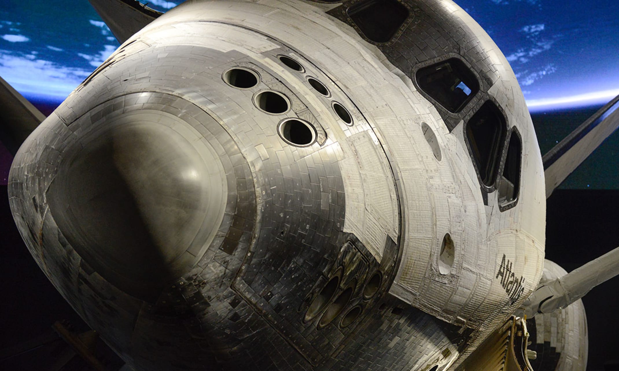 Up-close view of space shuttle Atlantis as seen from Russia’s Mir Space Station