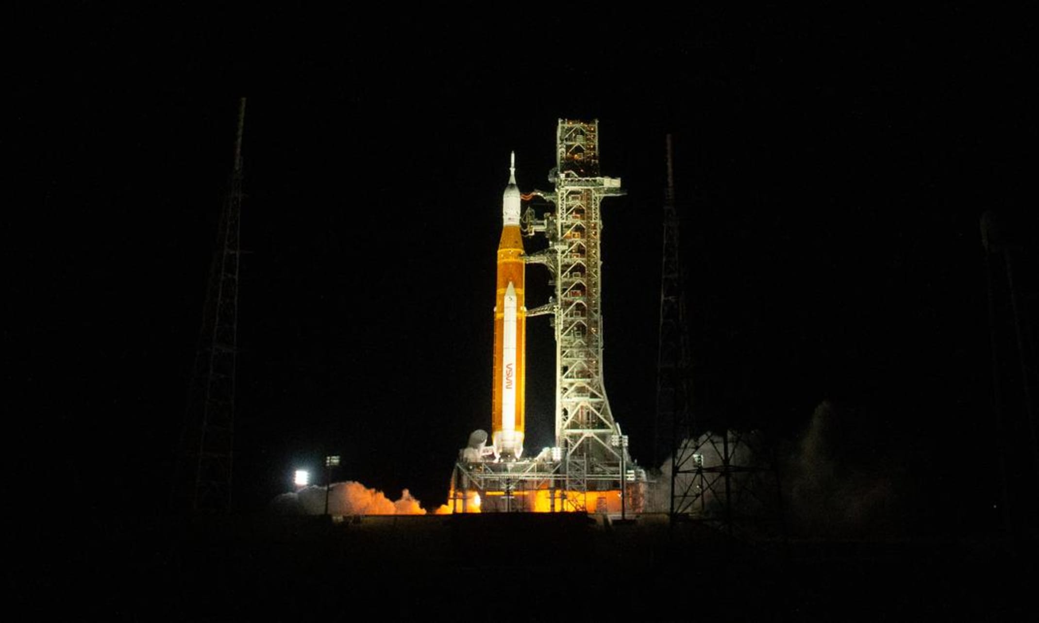 NASA’s Artemis I mission launches atop the new Space Launch System (SLS) rocket from Kennedy Space Center’s Launch Complex 39B