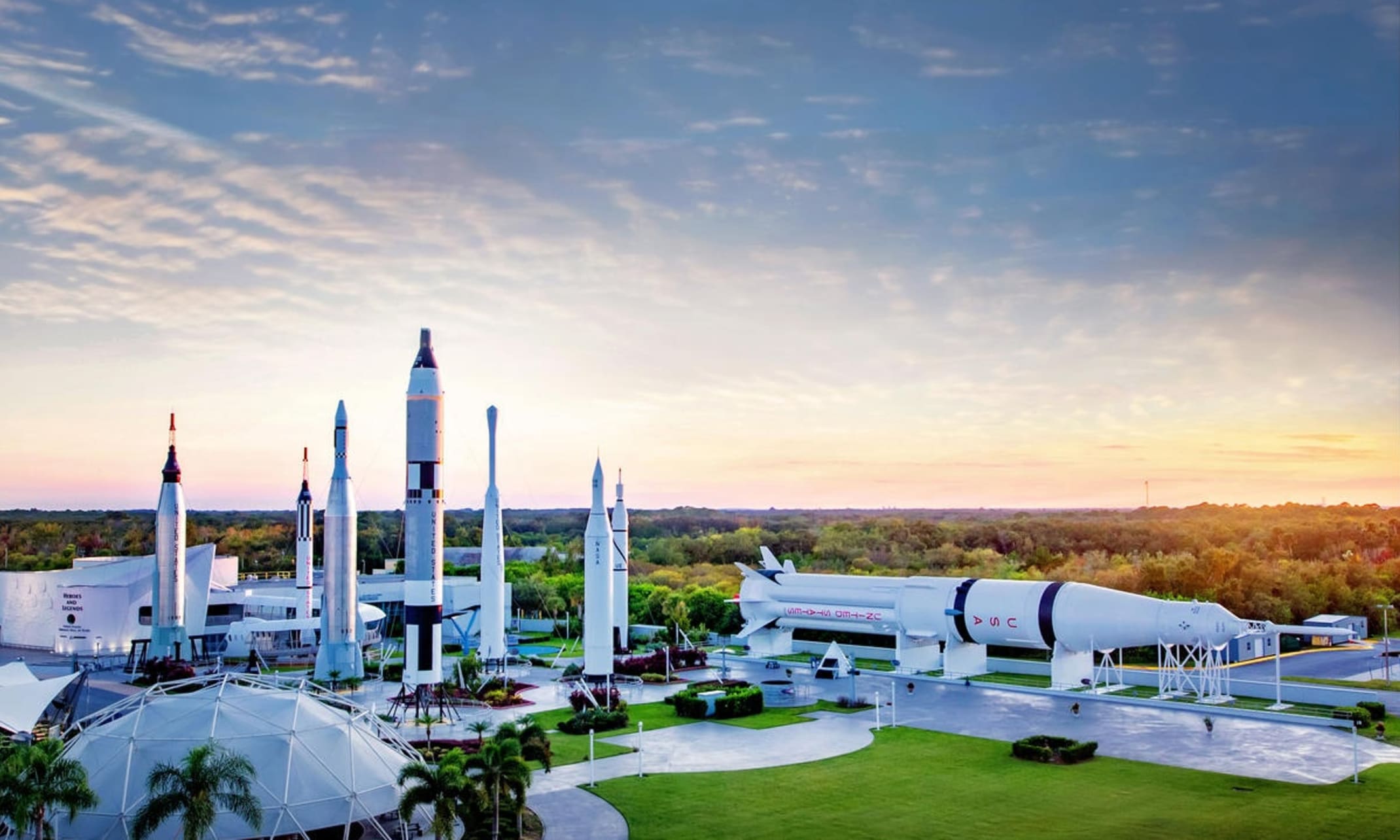 Aerial view of the visitor complex