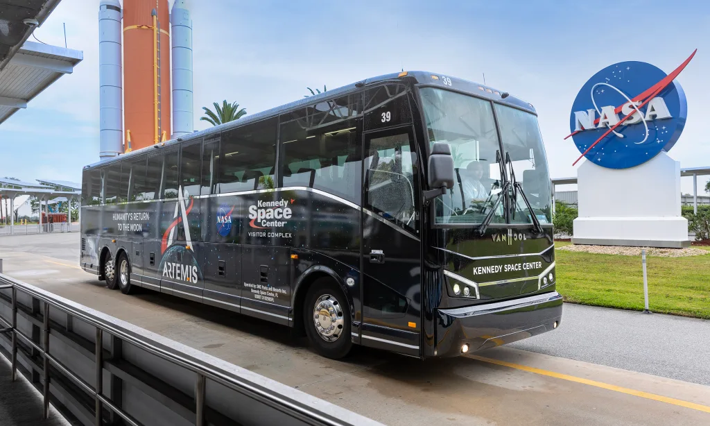 Kennedy Space Center Bus Tour bus