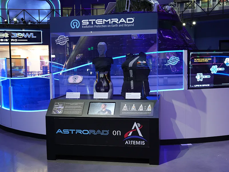 Zohar and AstroRad vest used in the Artemis I mission to test radiation inside the Orion capsule.
