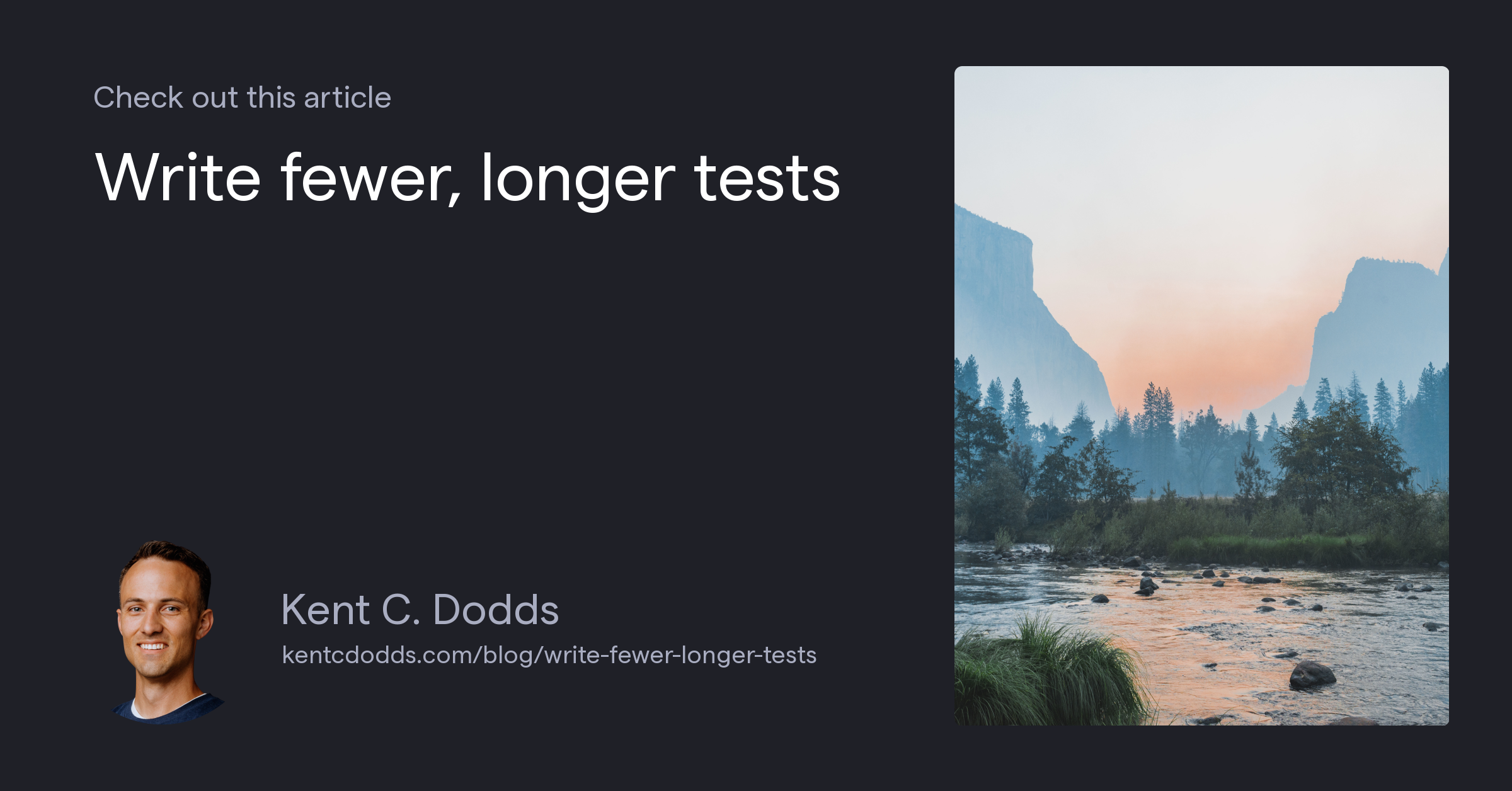 [번역] 더 적고, 더 긴 테스트를 작성하세요