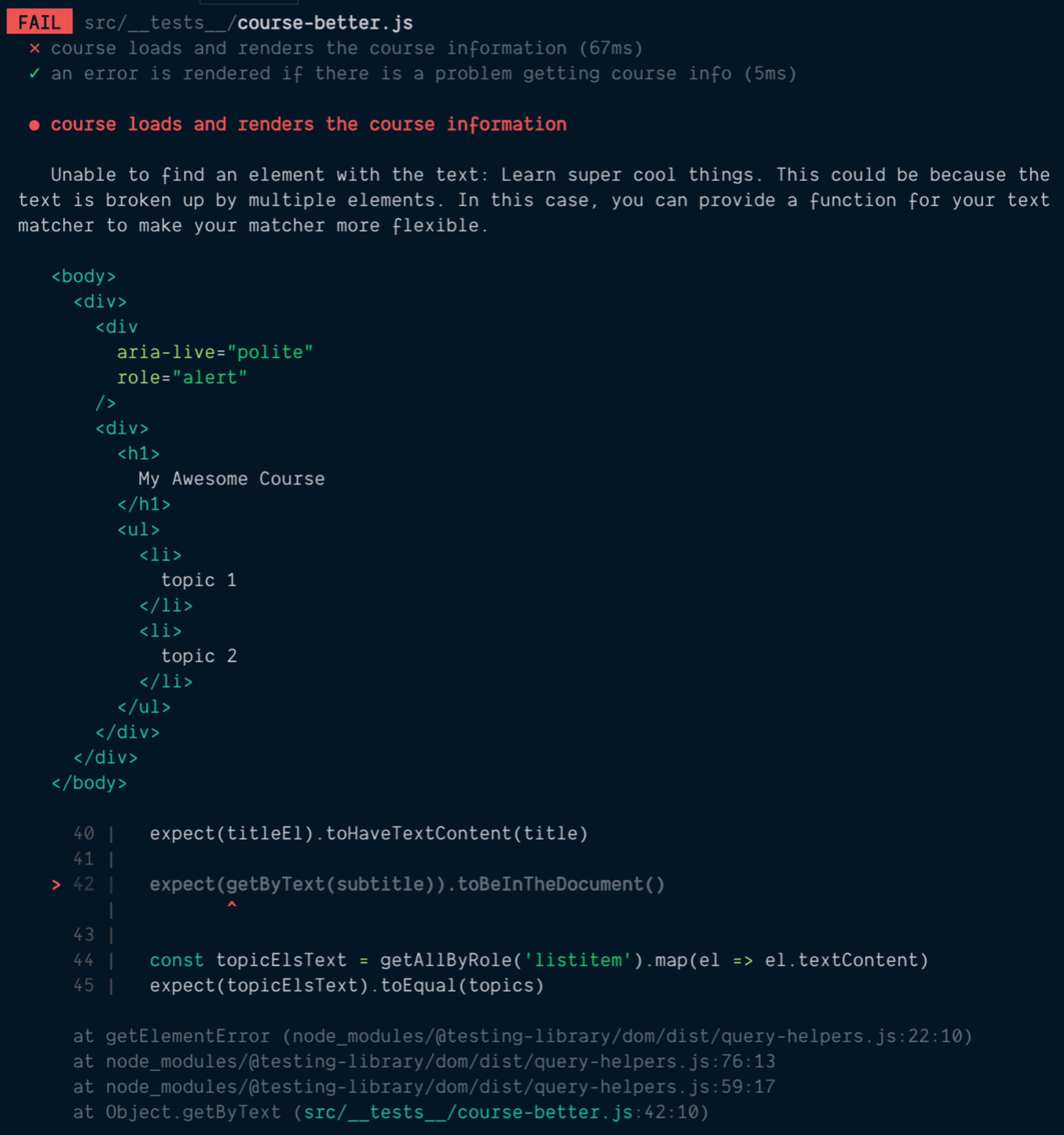 Syntax Highlighted Error Output