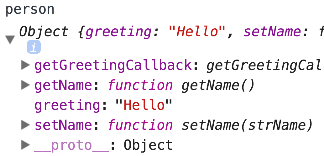 chrome devtools showing the object