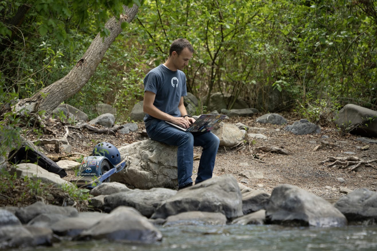 Kent working in nature