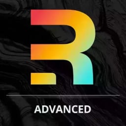 Illustration of the Remix logo R with the word "Advanced"