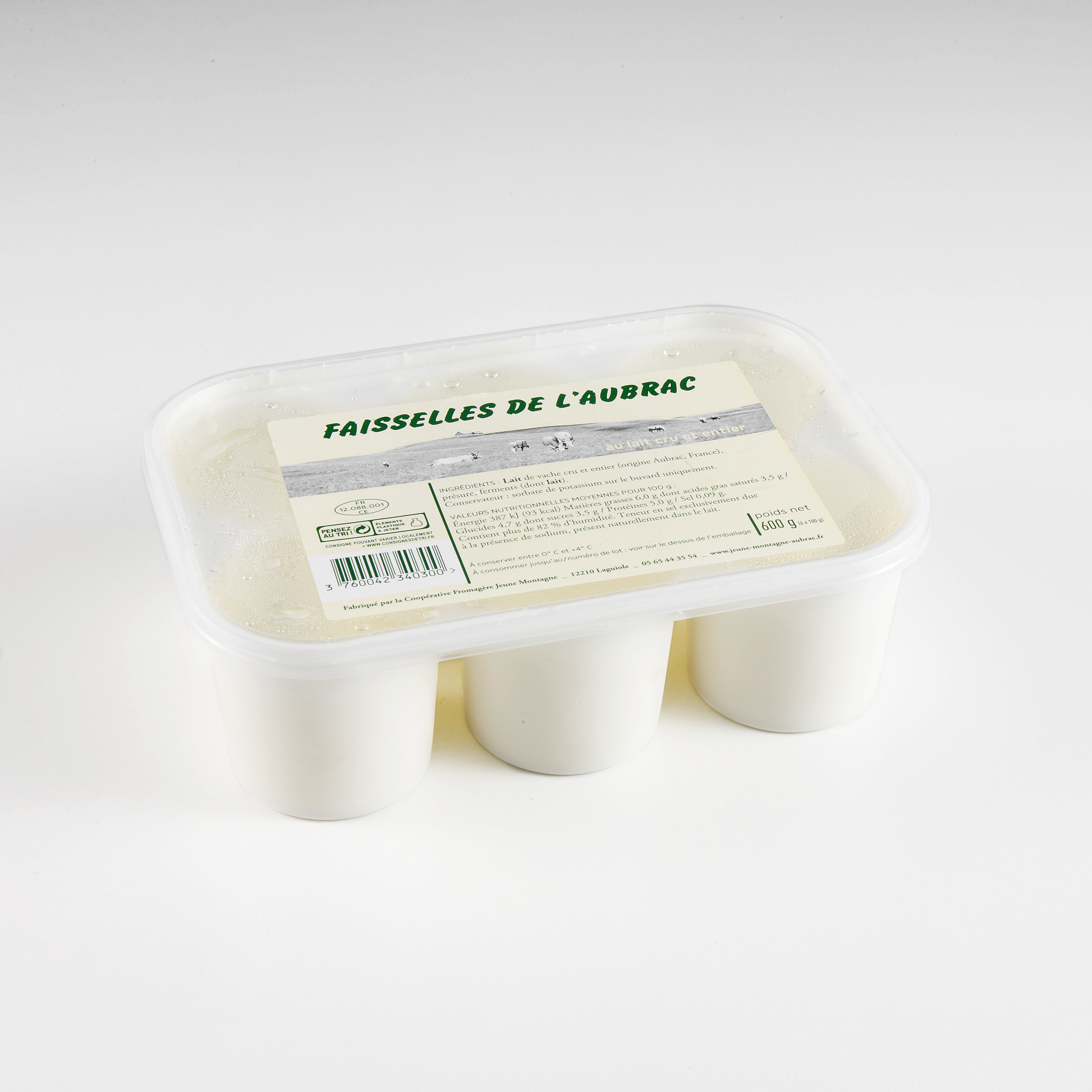 Le fromage blanc faisselle 4*150g