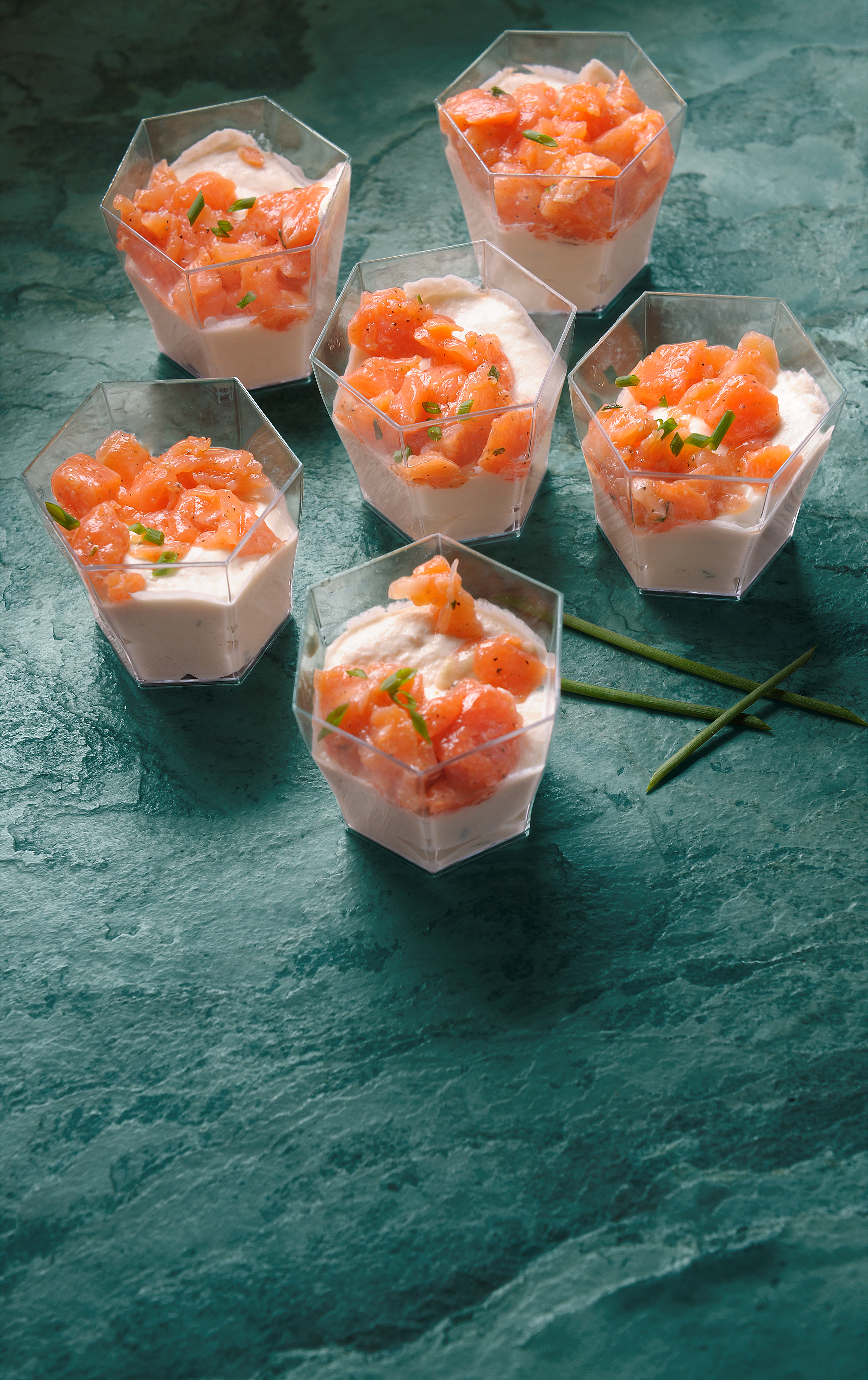 Verrine saumon au fromage frais