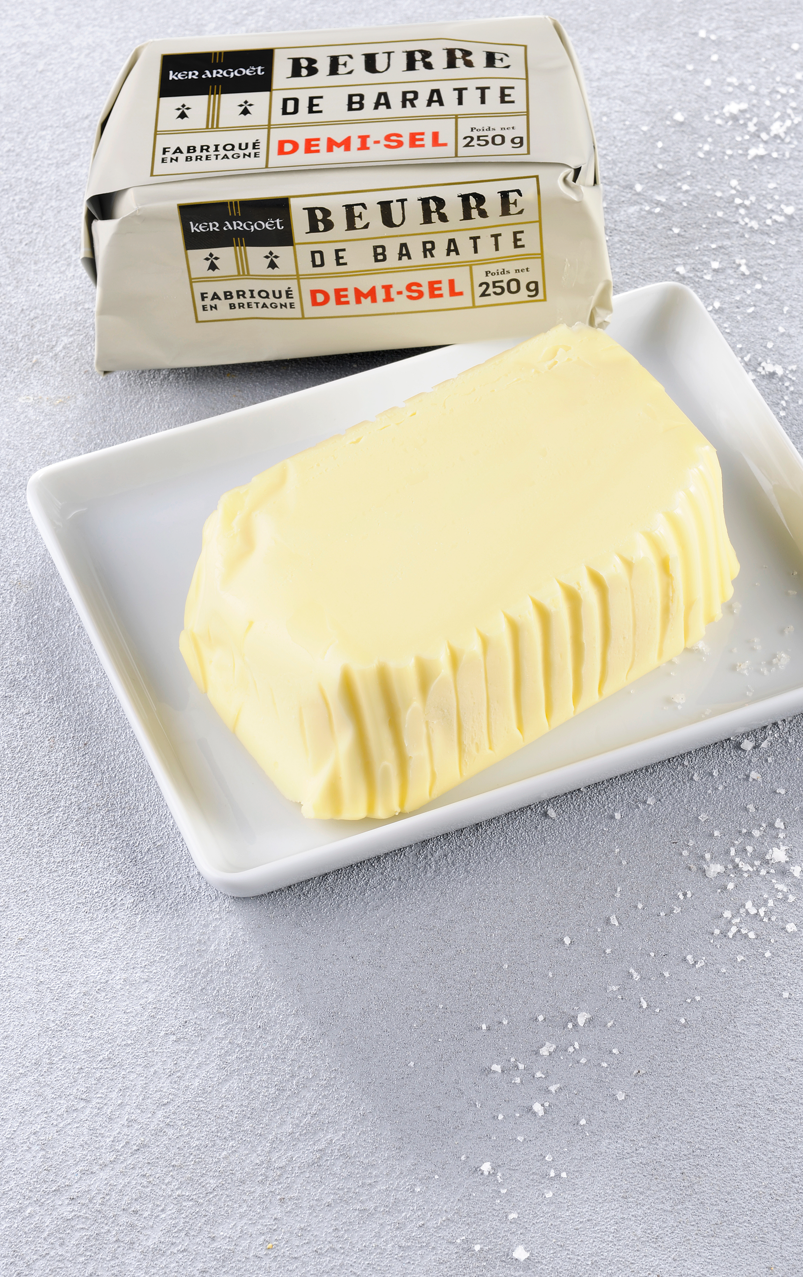 Le Beurre de baratte demi-sel Ker Argoët-250g - mon-marché.fr