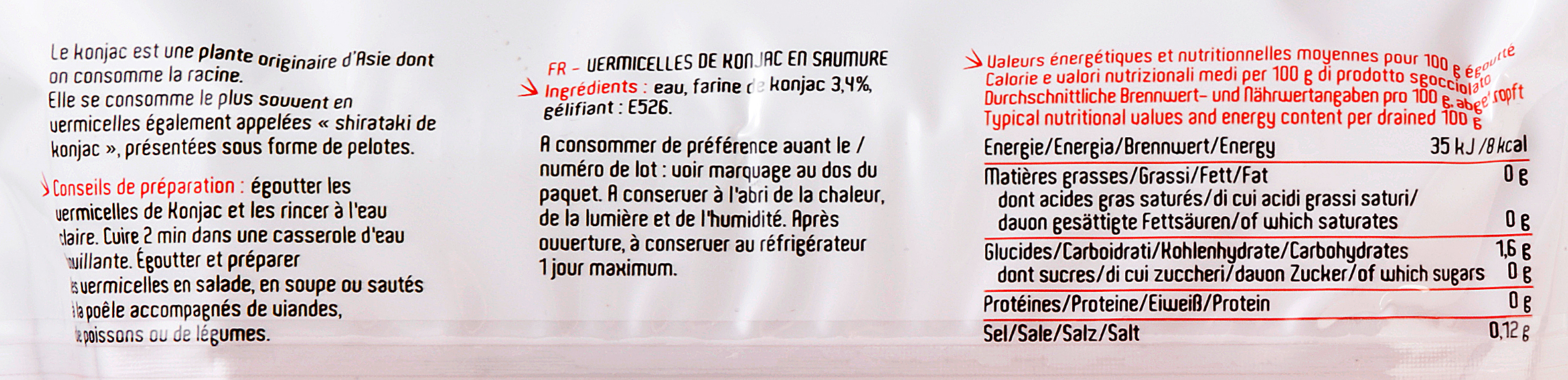 Les Vermicelles de Konjac - mon-marché.fr