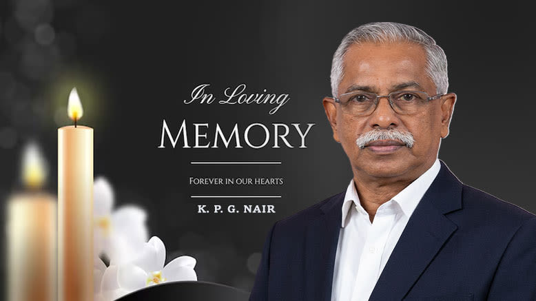 In remembrance of Mr K. P. G. Nair