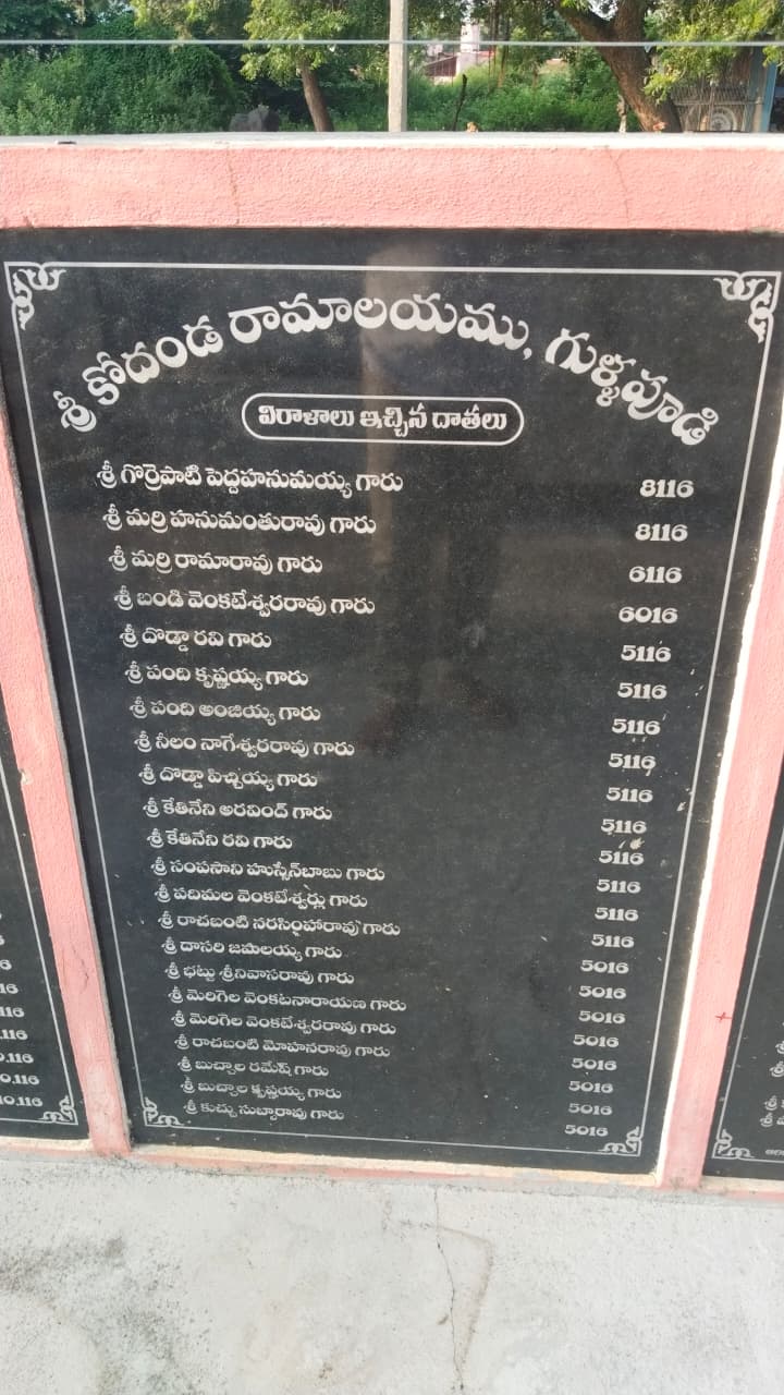విరాళాలు ఇచ్చిన దాతలు
