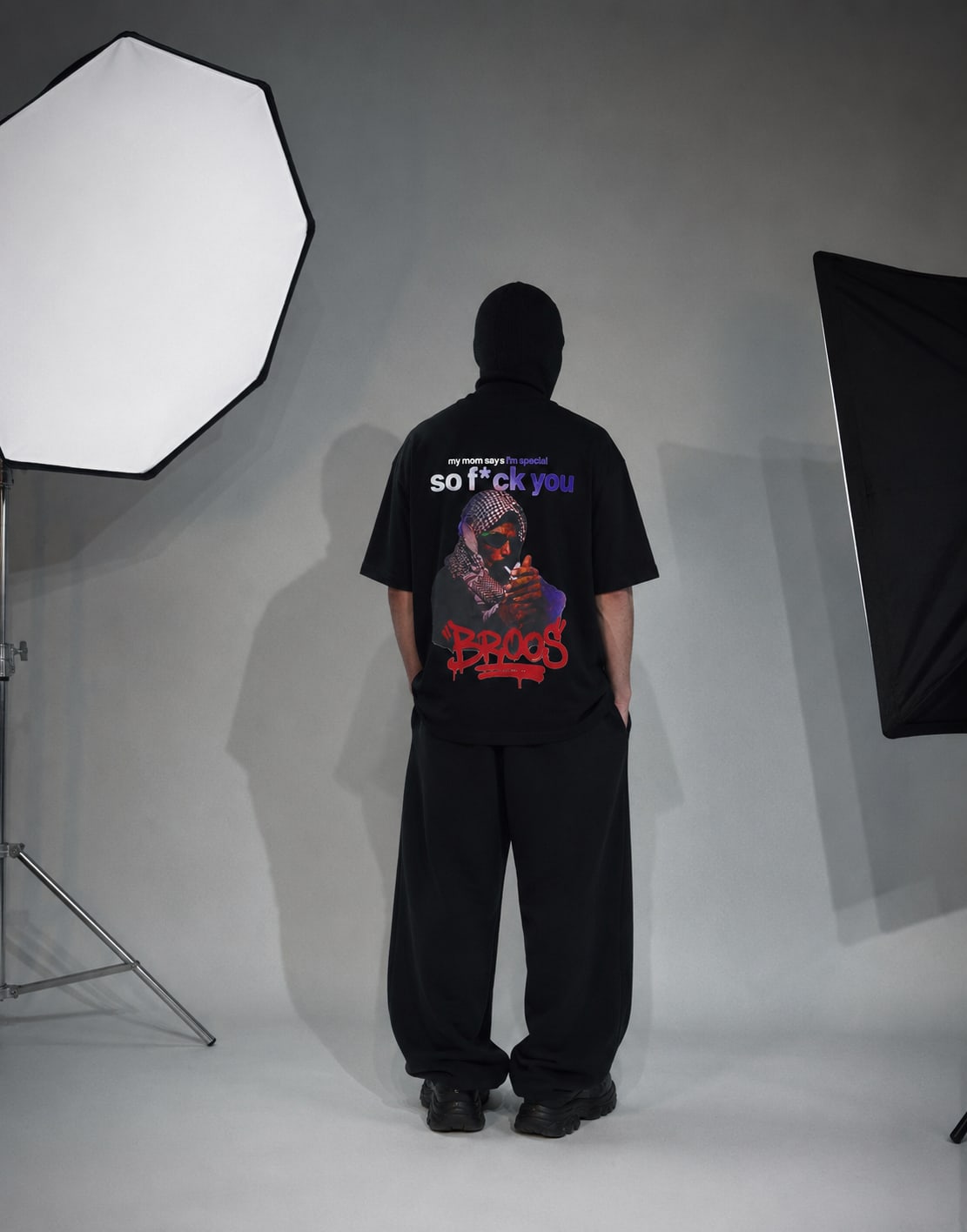 Black Oversized Logo T-Shirt — view 4