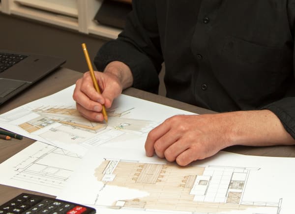 Handgeschetst keukenontwerp van Keukens & Meer