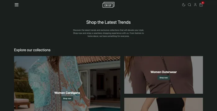 My Ecommerce Homepage Screenshot