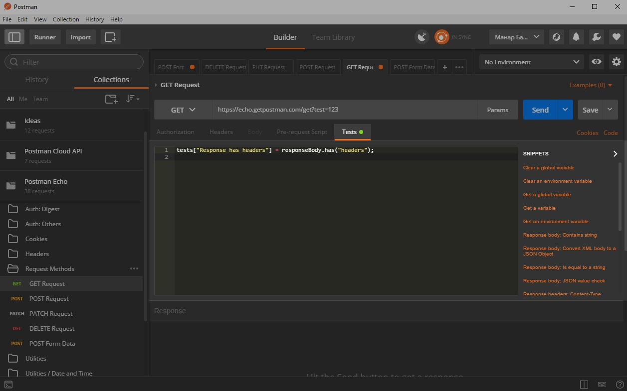 Postman Tests Mifort