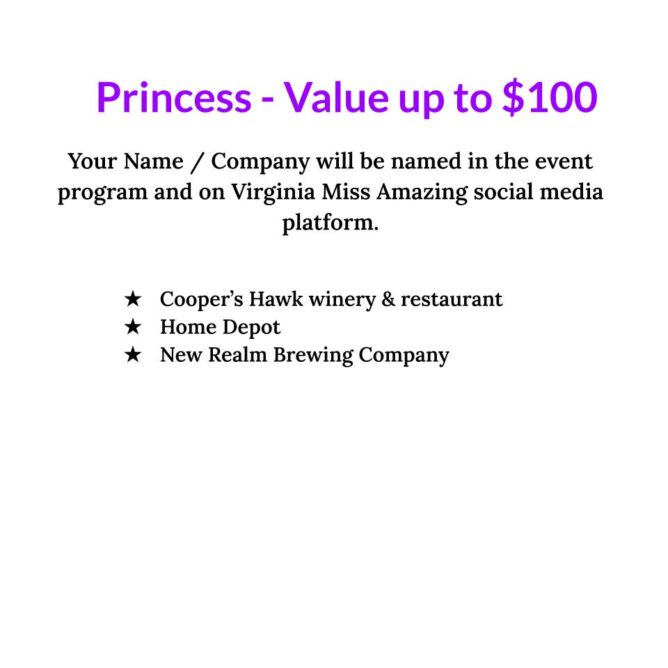 VMA - Princess sponsors 2020