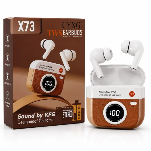 X73 TWS Wireless Earbuds Bluetooth 5.3 with Digital Display Charging Case
