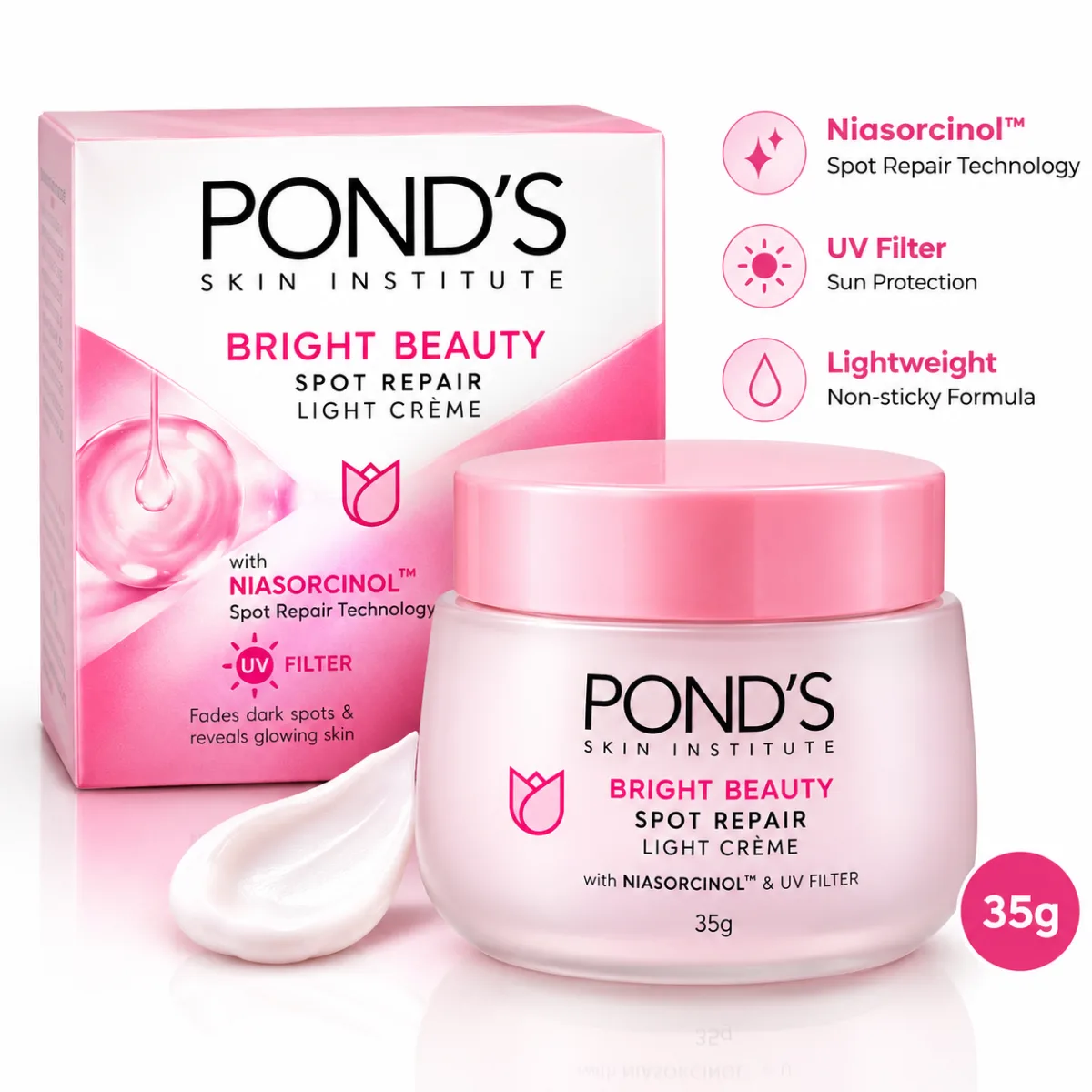 Pond's Bright Beauty Spot Repair Light Crème 35g – Niasorcinol & UV Filter Price In Bangladesh