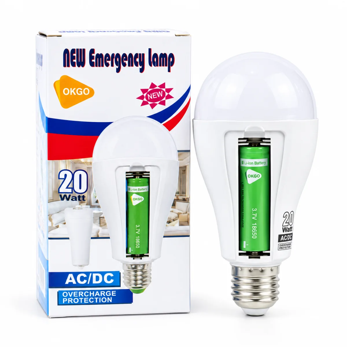 OKGO 20W Rechargeable Emergency LED Bulb Price in Bangladesh