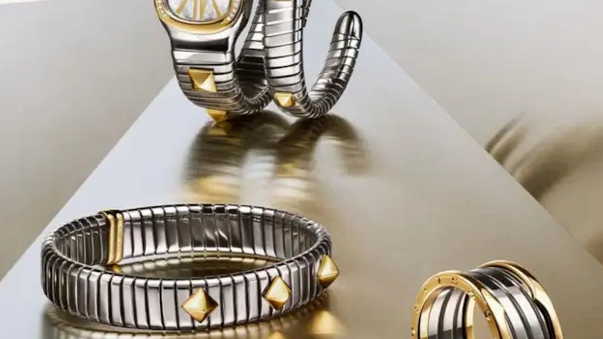 Bulgari blends gold and steel in bold new designs Bulgari blends gold and steel in bold new designs - gold steel jewelry