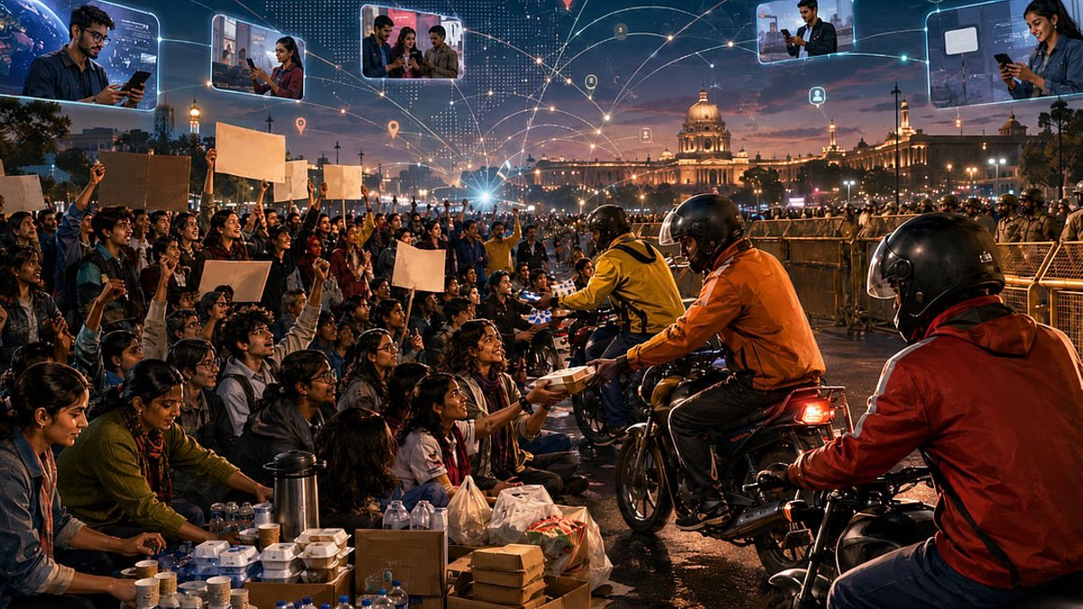 Protesters repurpose food apps for social aid - food apps