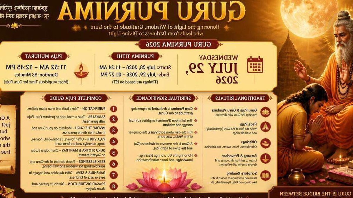 Guru Purnima falls on July 29 in 2026 - guru purnima