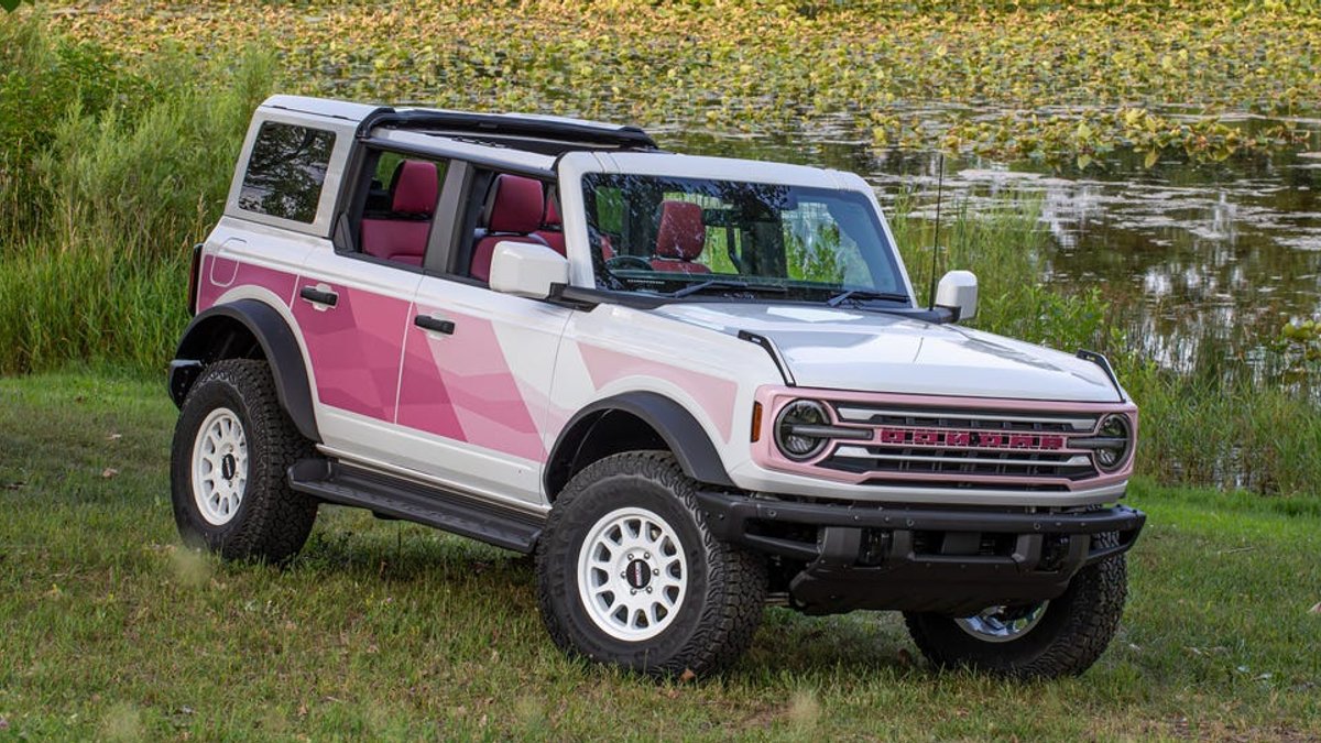 Pink Ford Bronco Honors Utah's Great Salt Lake - pink ford bronco