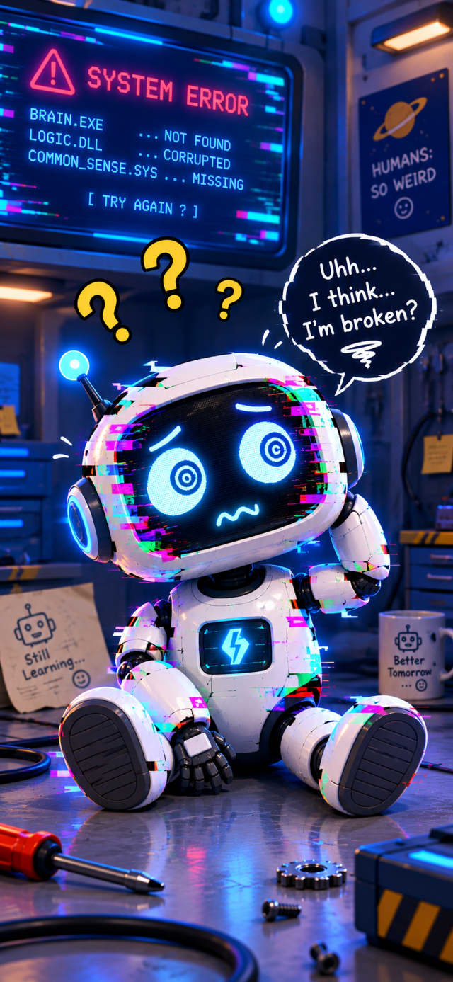 Funny Robot Glitch wallpaper