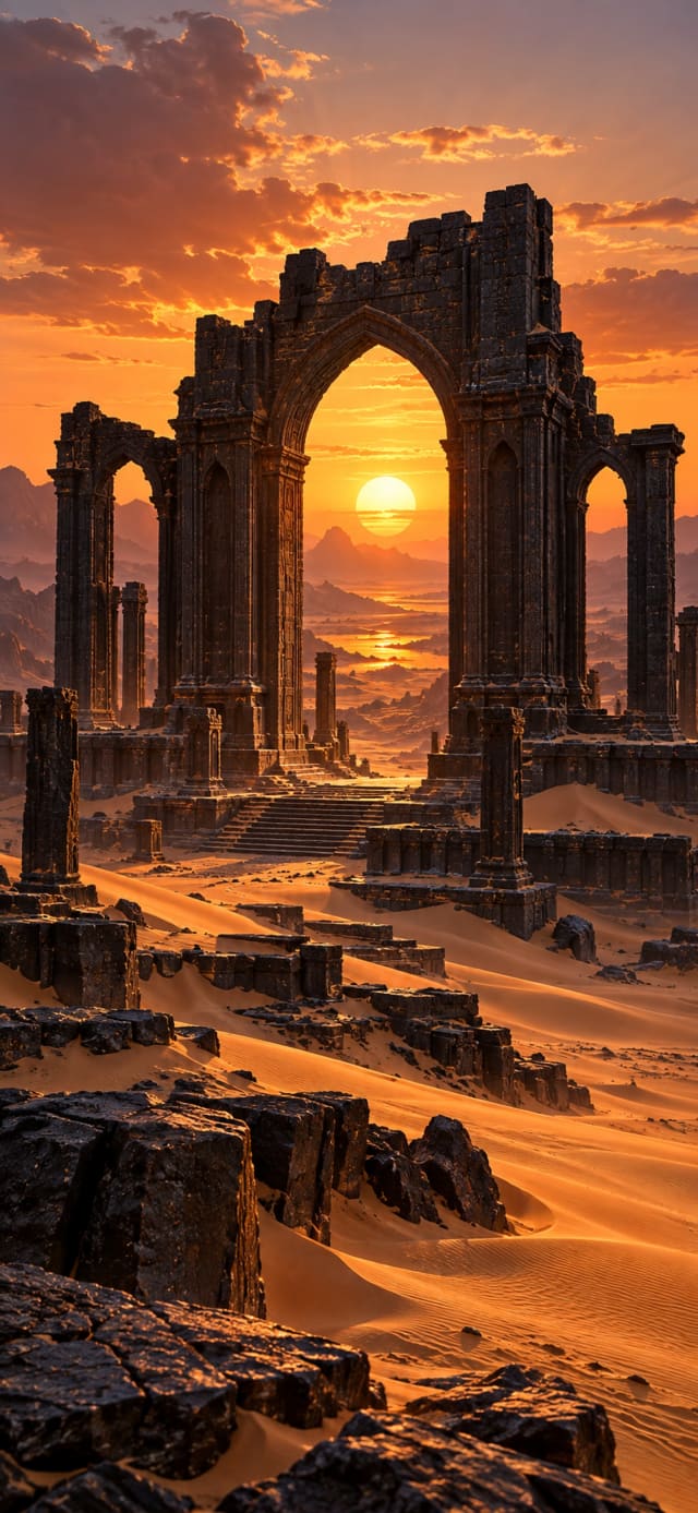 Black Desert Ruins 3D wallpaper