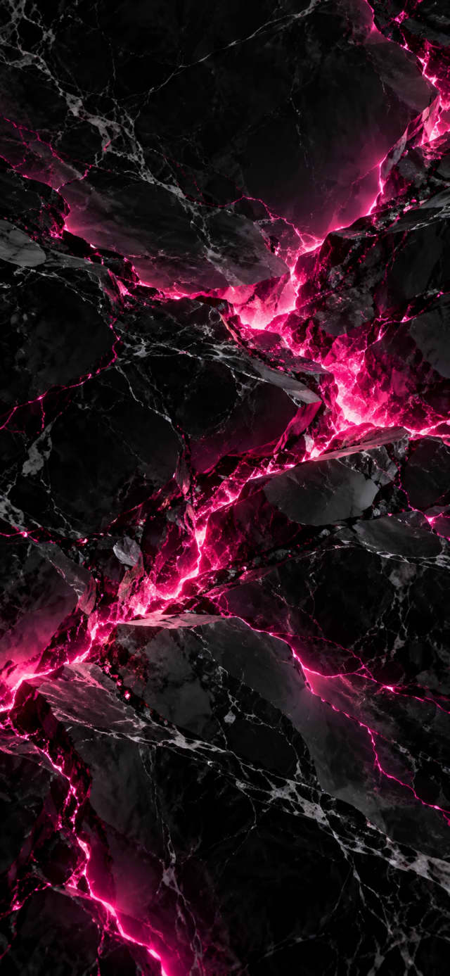 Black Marble Neon Crack wallpaper