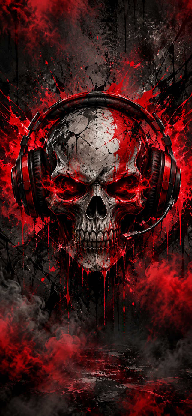 Skull Headset wallpaper