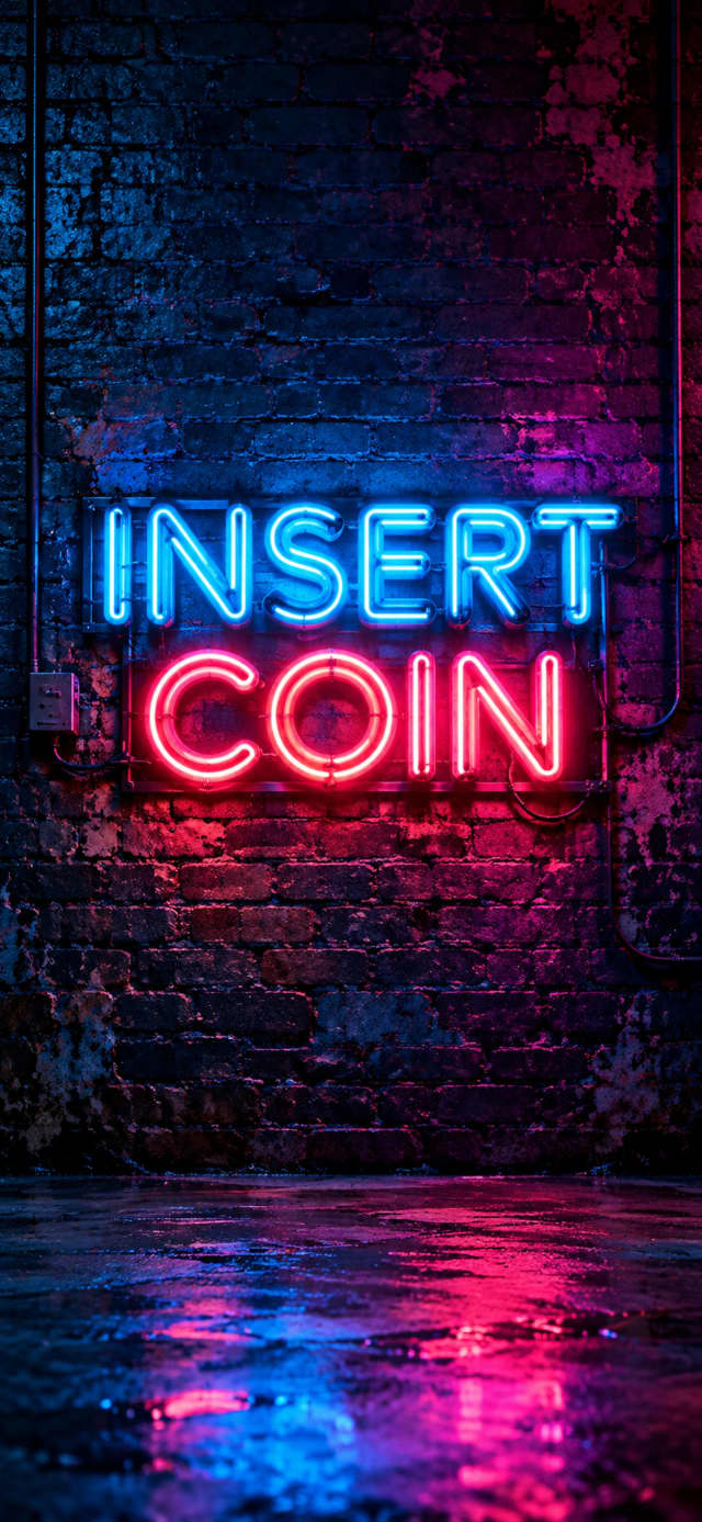 Insert Coin Neon wallpaper