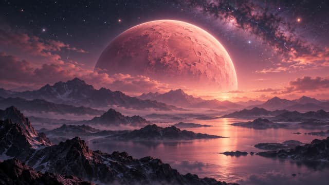 Pink Planet Rise — Laptop Wallpaper wallpaper