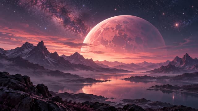 Pink Planet Rise — Desktop Wallpaper wallpaper