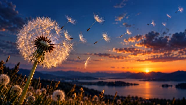 Dandelion Seeds — Desktop Wallpaper wallpaper