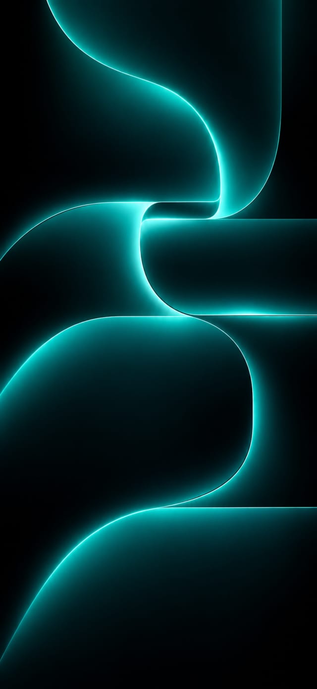 Neon Noir — Teal Glide wallpaper
