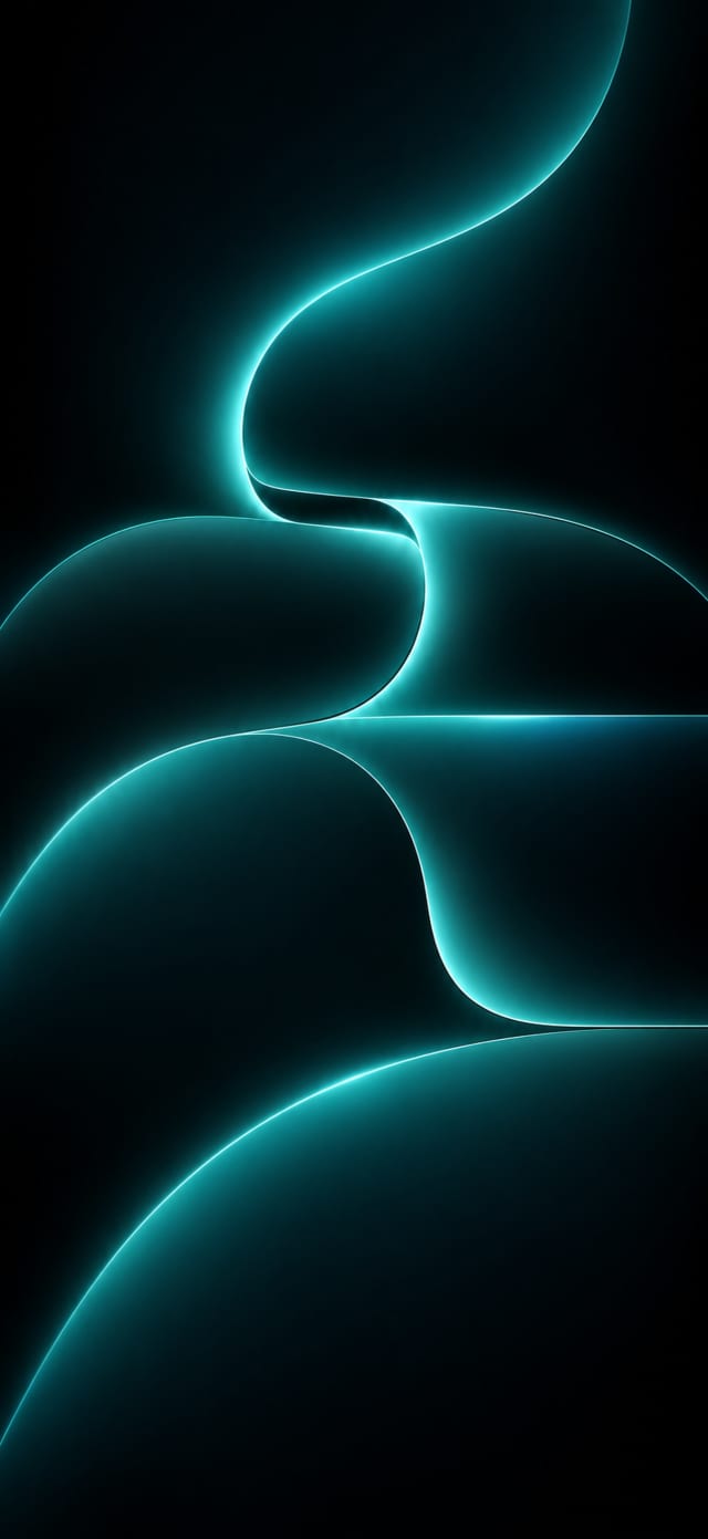 Neon Noir — Turquoise Seam wallpaper