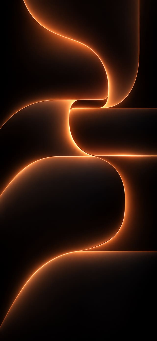 Neon Noir — Copper Wave wallpaper