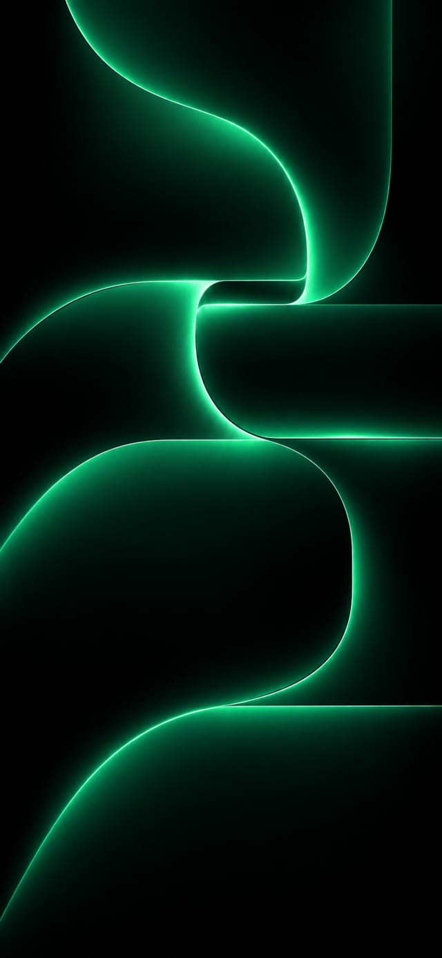 Neon Noir — Emerald Loop wallpaper