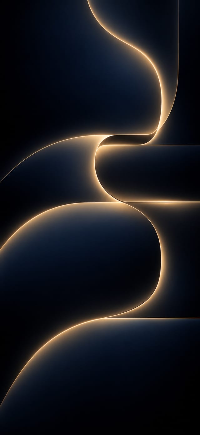 Neon Noir — Gold Contour wallpaper